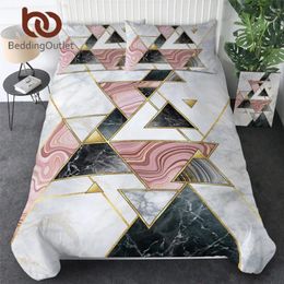 Bedding Sets BeddingOutlet Marble Luxury Set Geometric Duvet Cover Stone Trendy Quilt Nature Colorful Bedspread King 3pcs