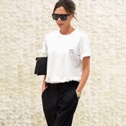 Tops tshirt womens designer clothing Pure cotton luxury C letter print Fashion casual sports comfortable and breathable S-5XL