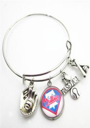 US Baseball Team Philadelphia Dangle Charm DIY Necklace Earrings Bracelet Bangles Buttons Sports Jewellery Accessories6895737