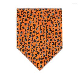 Dog Apparel Halloween Pet Bibs Pumpkin Pets Costumes Comfortable And Creative Soft Triangle Scarf For Accessories