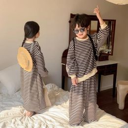 Clothing Sets Childrens Set 2024 Spring And Autumn Boys Girls Korean Edition Casual Clothes Baby Girl Outfit