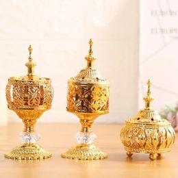 Eid Mubarak Golden Incense Tower Ornament Ramadan Kareem Decoration Islamic Muslim Party Supplies Home Decor Ramadan Gifts 240422