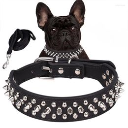 Dog Collars PU Leather Pet Collar Handsome Comfortable Spiked Studded