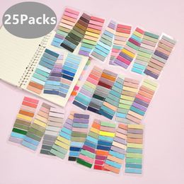 25Packs/Set Transparent Sticky Notes Self-Adhesive BookMarker Annotation Reading Book Clear Tab Kawaii Cute Stationery 240410