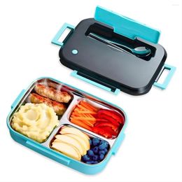 Dinnerware Bento Box Lunch Container Comes With Tableware Durable Metal Makes It Is Freezer And Dishwasher Safe