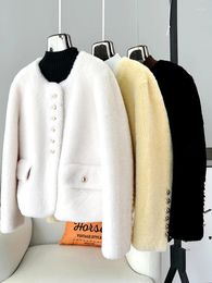 Women's Fur Xiaoxiangfeng Particle Sheep Cut Fleece Coat Lamb Hair 2024 Autumn/Winter Integrated