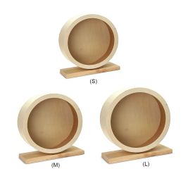 Toys Natural Wood Silent Running Toy Hamster Roller Wheel Exercise Cage Small Pet Sports Wheel Pet Toy for Hamsters Mice