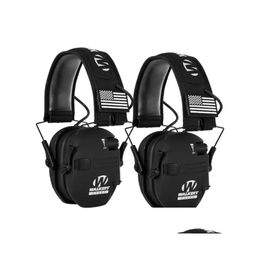 Hearing Protection Wholesale Newest Earmuffs Active Headphones For Shooting Electronic Ear Protect Noise Reduction Hunting Drop Delive Dhvnl