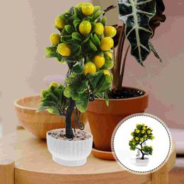 Decorative Flowers Artificial Fruit Tree Simulation Fake Decors Home Desktop Bonsai Pvc Simulated Office End Table