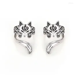 Backs Earrings Huitan Vintage -shaped Ear Cuff For Women Antique Silver Colour Creative Clip Daily Wear Versatile Jewellery