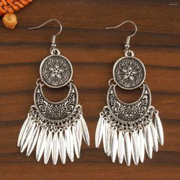 Stud Earrings Fashion Tassel Women's Print Bohemian Style Versatile Jewellery