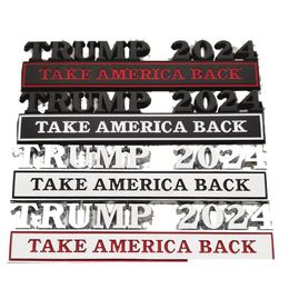 Car Badges Trump 2024 Metal Sticker Decoration Party Favor Us Presidential Election Supporter Body Leaf Board Banner 12.8X3Cm Drop Del Ot2H1