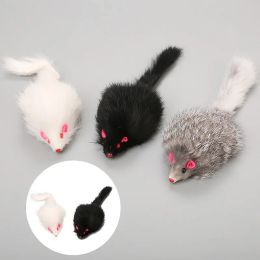 Toys 1Pcs False Mouse Cat Pet Toys 18 cm Cat Longhaired Tail Mice Mouse Toys Soft Rabbit Fur Furry Plush Cat Toy For Pet Cats Dogs