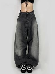 Streetwear Oversized Jeans Women Baggy High Waist Wide Leg Denim Cargo Pants Harajuku y2k Vintage Mom Jeans Korean Style 240409