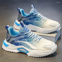Casual Shoes 2024 Spring Versatile Fashion Thick Sole Student Running Sneakers Trendy Breathable Men's