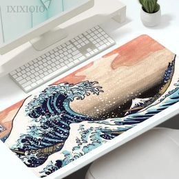 Pads Janpanese Great Wave Mouse Pad Gaming XL Computer Home HD Custom Mousepad XXL Playmat NonSlip Office PC Table Mat Mice Pad