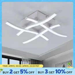 Ceiling Lights 2024 Modern Simple LED Living Room Bedroom Decorative Light Wave Line Aisle Corridor Balcony