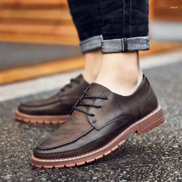 Casual Shoes Lightweight Men Dress Breathable Men's Leather Oxford Suit Business Footwear Handmade Male Leisure Walk