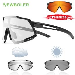 Sunglasses NEWBOLER Photochromic Cycling Glasses Polarized Bicycle Glasses Sports Sunglasses MTB Road Cycling Eyewear Protection Goggles