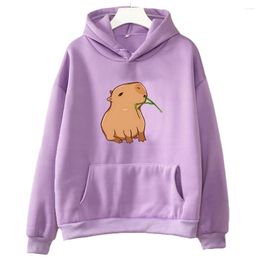 Men's Hoodies Funny Capybara Printed Hoodie For Women And Men Kawaii Cartoo Animal Cartoon Pattern Girls Cute Pig Print