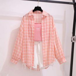 Women's Tracksuits Fashion Casual Summer Set Loose Sunscreen Chequered Shirt Knitted Suspender Top White Denim Shorts Three-piece Sets