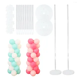 Party Decoration 2Sets Balloon Column Stand Kits 8.4ft Height Arch Kit Reusable Tower Decor For Wedding Birthday Christmas