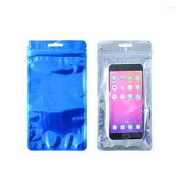 Storage Bags Colour Yin Yang Aluminium Plated Self Sealing 12x22cm Mobile Phone Bag 100 Units Price