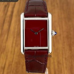 Dials Movement Automatic Watches carrtier Full Set Womens Watch Tank Series Red Plate Quartz WSTA0054