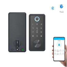 Control Smart TTLock Bluetooth Keyless Entry Door Lock Electronic Keypad Deadbolt Locker Password Fingerprint Storage IC Card Locks