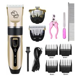 Clippers C6 Professional Pet Dog Hair Trimmer Animals Grooming Clipper Cutter Machine Shaver Electric Scissor Mower Clipper 18650 Battery