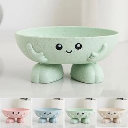 Dishes New 1Pcs Ecofriendly Soap Box Nonslip Soap Dish Bathroom Supplies Soap Holder Cartoon Shape Storage Box Bathroom Accessories