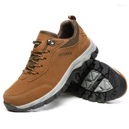 Fitness Shoes Large Size 49 Men's Hiking Wear-resistant Non-slip Outdoor Sneaker Rock Climbing Trekking Hunting Men Sports Suede Leather