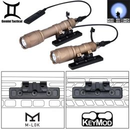 Scopes Tactical M300A Surefir Scout Light Offset Mounting Base WADSN M600C Flashlight Mount Hunting Spotlight Bases For Mlok Keymod