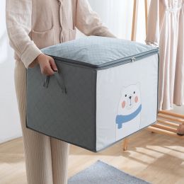 Storage Quilt Clothes Organiser Storage Bag Closet Cartoon Portable Box Folding Pillow Quilt Blanket Wardrobe Move Home Accessories