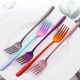 Forks Kitchen Accessories Western Style Long Handle Dinnerware Multi Purpose Restaurant Party Supplies Dinner Fork Stainless Steel