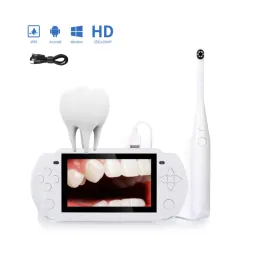 Brackets Handheld Dental Oral Inspection Endoscope Camera IntraoralTeeth Detector with 4.3" IPS Highlight Screen USB Interface for Phone