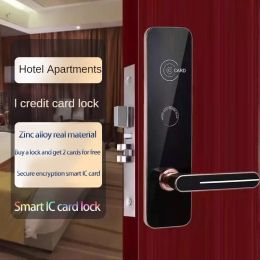 Control Hotel door lock magnetic card induction hotel card apartment smart lock IC electronic wooden door lock