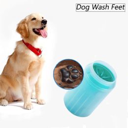 Grooming Dog Paw Washing Cup Portable Detachable Silicone Brush Pet Cleaning Cup Cats Pet Foot Cleaner Inside Bristles for Muddy Paws
