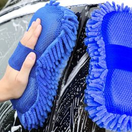 Gloves 1/2pcs Car Cleaning Brush Cleaner Tools Microfiber Car Washer Sponge Cleaning Washing Towel Auto Gloves Car Washing Accessories