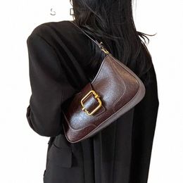 leftside Small Belt Buckle Design Shoulder Bags for Women 2023 New Fi Trend Designer Crossbody Bag Underarm Bag Handbags A7JY#