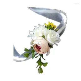 Decorative Flowers Wedding Artificial Handmade Groom Corsage