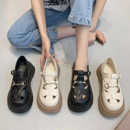 Comfort 2024 Summer Sandal Sneakers Mesh Casual Platform Trainers Shoes Flat Heels Female Cutout Slippers 240415