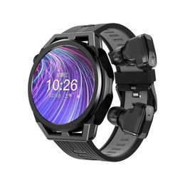 N18 smartwatch+TWS earphones 2+1 Bluetooth call recording 4G memory 1.53 inches heart rate exercise NFC