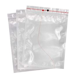 Small Zip Clear Wholesale White Lock Plastic Package Bags with Zipper Self Seal Transparent Ziplock Poly Packaging Bag Hang Hole per lock