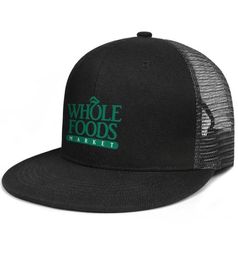 Whole Foods Market Healthy organic Unisex Flat Brim Trucker Cap Styles Personalized Baseball Hats Flash gold Camouflage pink White5160229
