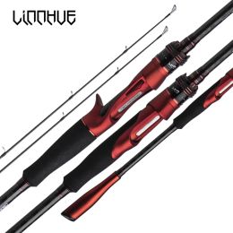 Accessories LINNHUE Fishing Rod 2.1m 2.4m 2 Section Spinning Baitcasting Rod Fishing Rod M/ML 2pcs Rod Tips Lure Rod Carbon Fibre Travel Rod