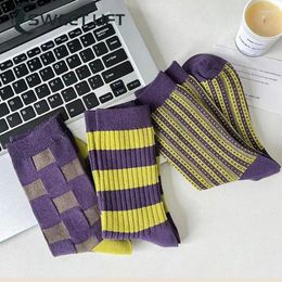 Women Socks Ladies Pile Female Winter Accessories Versatile Mens And Womens Underwear Home Wear Plaid Cotton Street