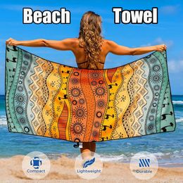 1 pcs Printed towel Microfiber Beach Towel Swimming QuickDrying Absorbent Travel of Adults Camping Women Gym Yoga Hiking 240422