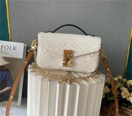 Designer bag MICHAEL KADAR Crossbody Women Shoulder White Flower Removable Chain Strap Fashion Letters Internal Credit Card Slot Bag