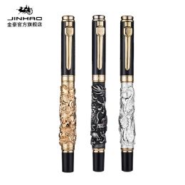 Pens JINHAO Dragon Fountain Pen Iridium 0.5MM Nib Luxury Advanced Craft Writing Pen for Business Graduate New